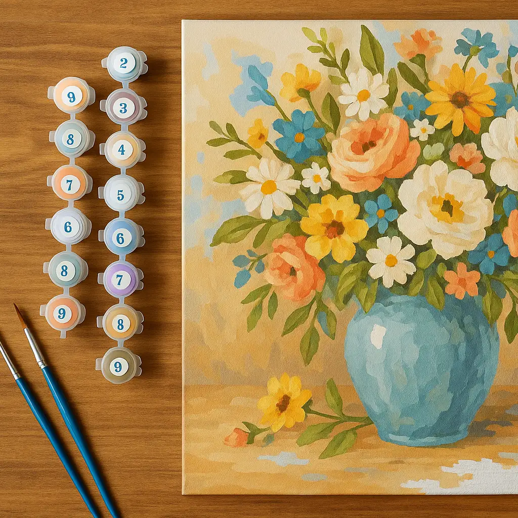 Malen Nach Zahlen Painting process