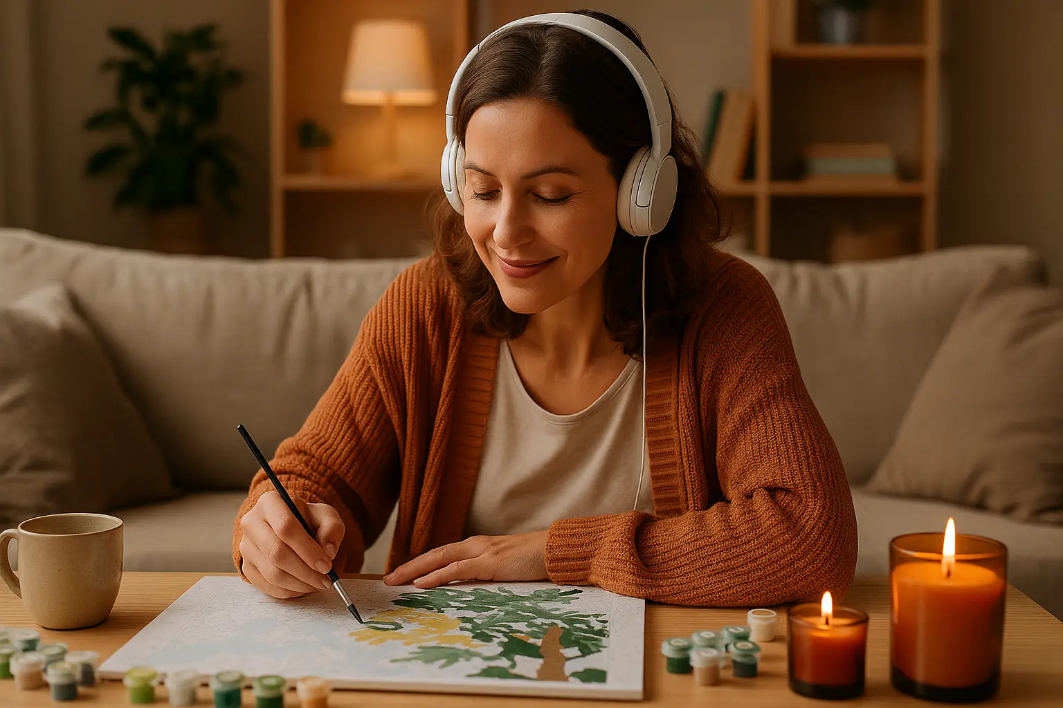 Stress abbauen mit Malen nach Zahlen