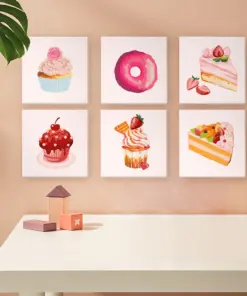 Alternative view of Cakes et Donuts - 6 Mini Peintures par Numéros