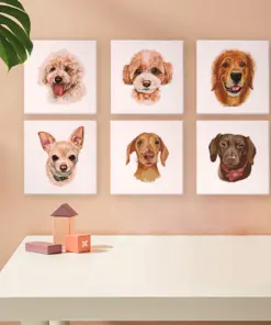 Alternative view of Adorables Chiens Mignons - 6 Mini Peintures par Numéro