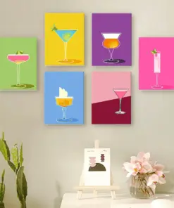 Alternative view of Boissons Pétillantes Colorées - 6 Mini Peintures par Numéros