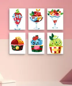 Alternative view of Desserts Givrés - 6 Mini Peintures par Numéros