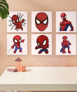 Alternative view of Spiderman Mignon - 6 Mini Peintures par Numéros
