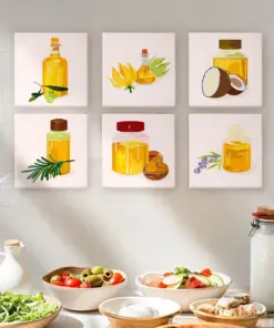 Alternative view of Huiles de Cuisson Saines - 6 Mini Peintures par Numéros