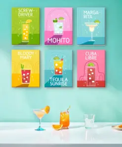 Alternative view of Boissons d'Été Exotiques - 6 Mini Peintures par Numéros