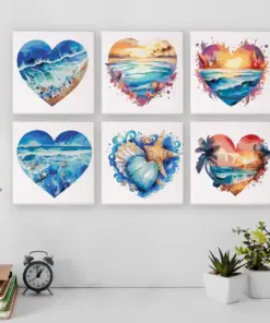 Alternative view of Cœur et Nature - 6 Mini Peintures par Numéros