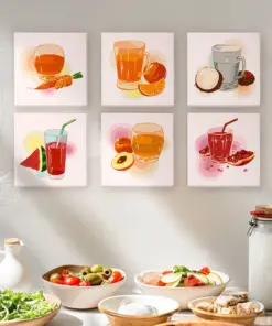 Alternative view of Cocktails sur la Plage - 6 Mini Peintures par Numéros