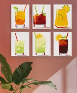 Alternative view of Jus de Fruits Rafraîchissants - 6 Mini Tableaux par Numéros