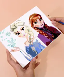 Alternative view of Sœurs Éternelles : Elsa & Anna - 6 Mini Peinture par Numéros