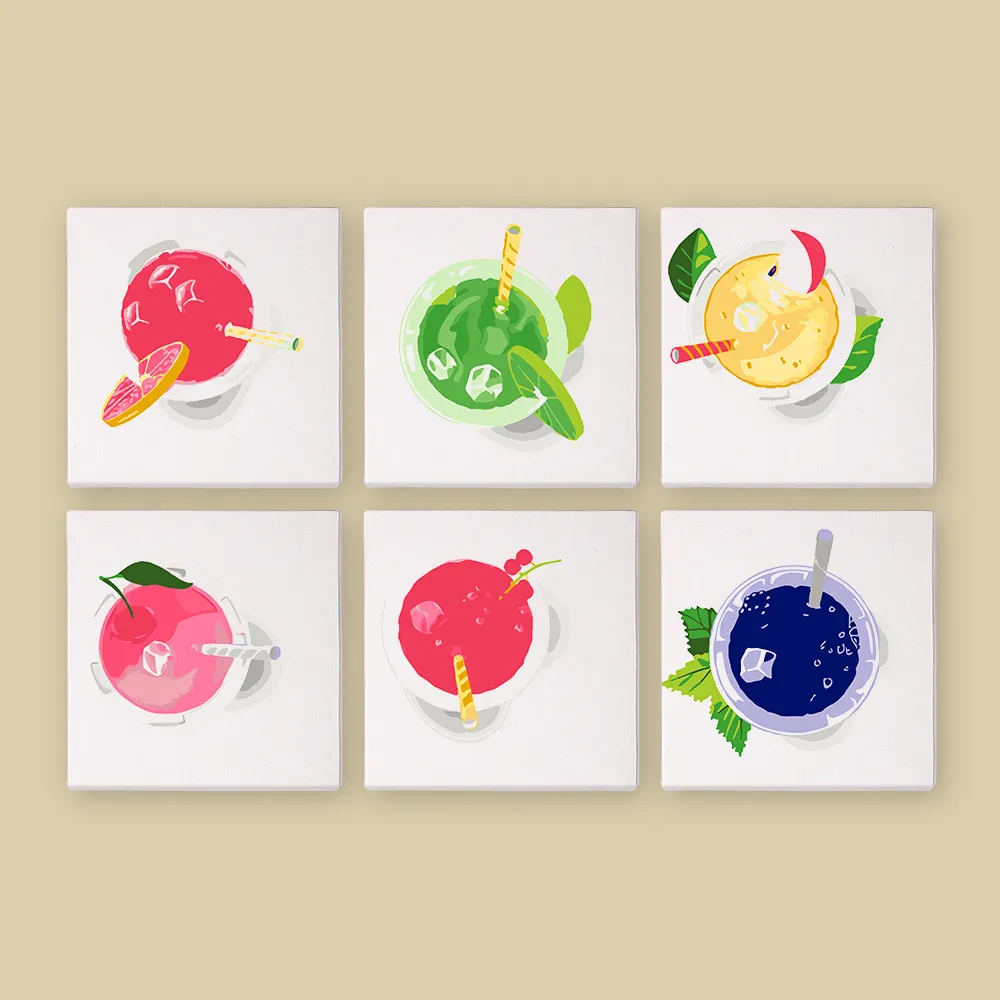 Bunte Sprudelgetränke