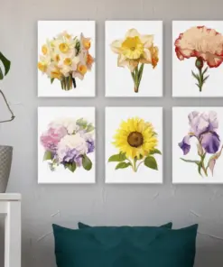 Alternative view of Jardin Fleuri - 6 Mini Peintures par Numéros