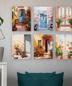 Alternative view of Maisons Charmantes - 6 Mini Peintures par Numéros