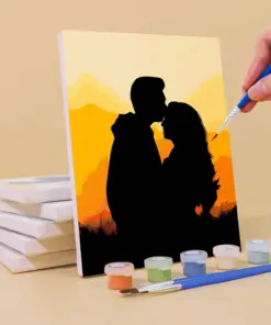 Alternative view of Couple Romantique - 6 Mini Peintures par Numéros