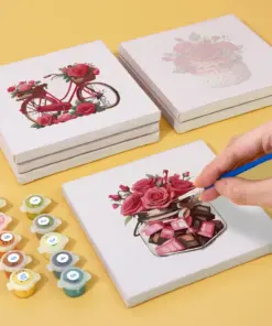 Alternative view of Fleurs Romantiques - 6 Mini Peintures par Numéros