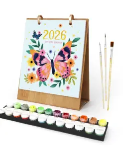 Malen nach Zahlen Kalender 2026 – Schmetterlinge Edition