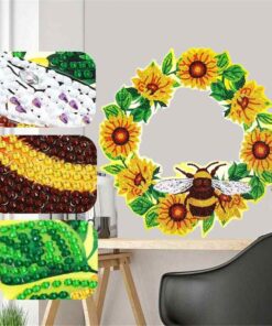 Abeille et Fleurs - Couronne de Diamond Painting