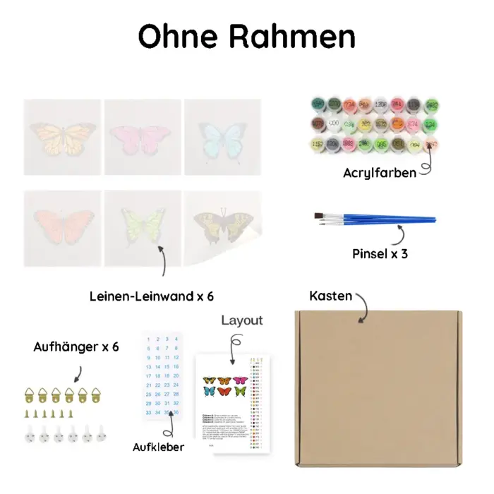 Without Frame Mini Paint by Numbers