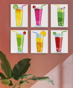 Alternative view of Boissons Fruitées Pétillantes - 6 Mini Peintures par Numéros